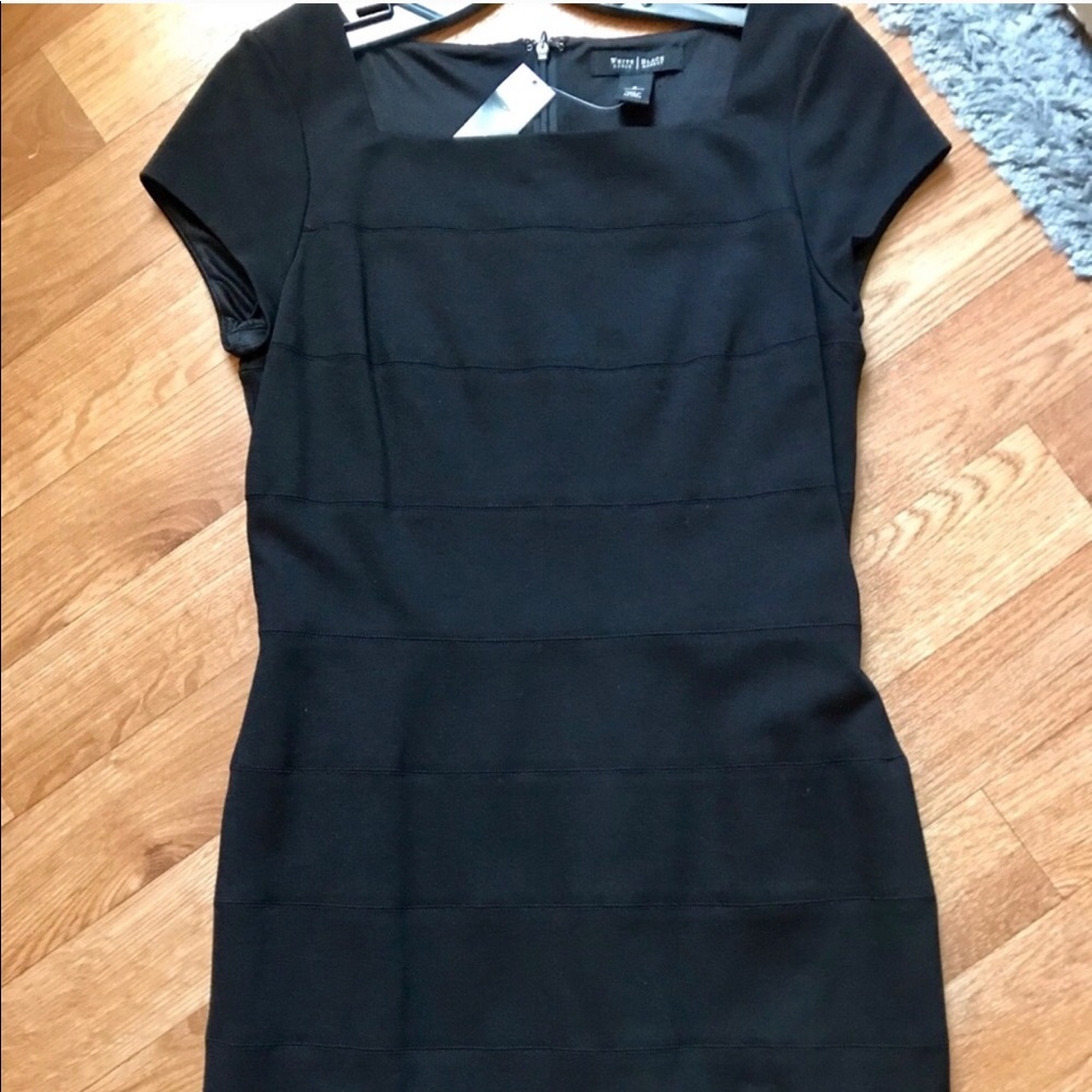 White House black market NWT black ponte dress 6